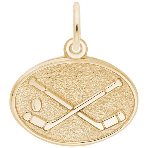 14K Gold Hockey Disc Charm by Rembrandt Charms