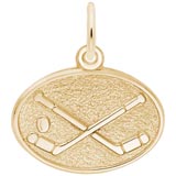 Gold Plated Hockey Disc Charm by Rembrandt Charms