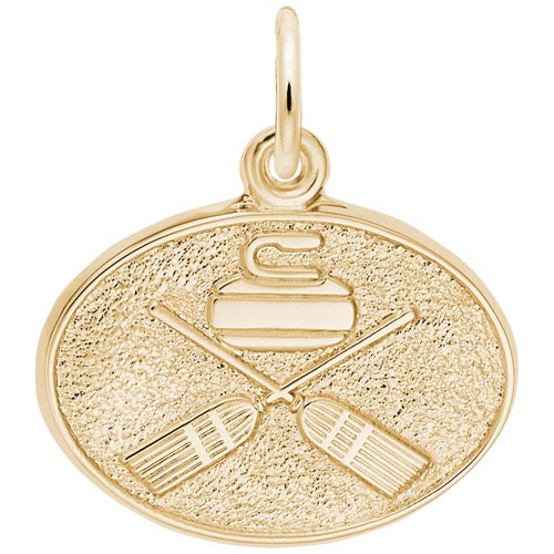 14K Gold Curling Charm by Rembrandt Charms