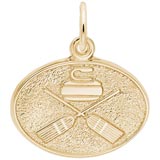 10K Gold Curling Charm by Rembrandt Charms
