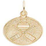 Gold Plated Curling Charm by Rembrandt Charms