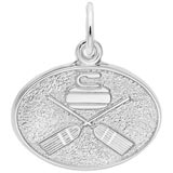 14K White Gold Curling Charm by Rembrandt Charms