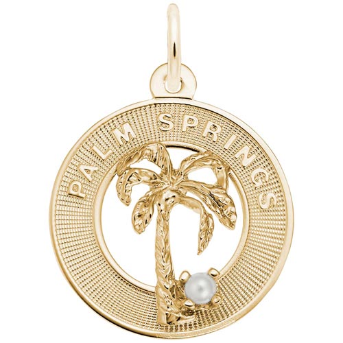 Gold Plated Palm Springs Palm Tree Charm by Rembrandt Charms