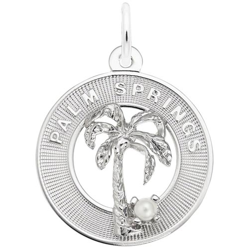 14K White Gold Palm Springs Palm Tree Charm by Rembrandt Charms 14K White Gold Palm Springs Palm Tree Charm by Rembrandt Charms