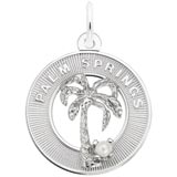 14K White Gold Palm Springs Palm Tree Charm by Rembrandt Charms