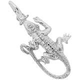 14K White Gold Iguana Charm by Rembrandt Charms