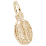 Gold Plate Coffee Bean Charm by Rembrandt Charms
