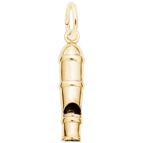 Gold Plated Whistle Charm by Rembrandt Charms
