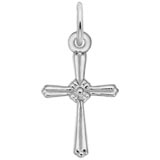 Sterling Silver Cross Accent Charm by Rembrandt Charms