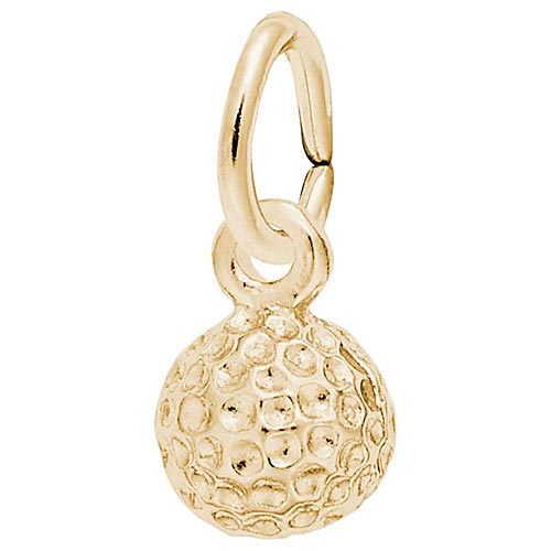 14K Gold Golf Ball Accent Charm by Rembrandt Charms 14K Gold Golf Ball Accent Charm by Rembrandt Charms
