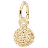 10K Gold Small Golf Ball Charm by Rembrandt Charms Golf Ball Accent Charm by Rembrandt Charms