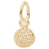 Gold Plate Golf Ball Accent Charm by Rembrandt Charms