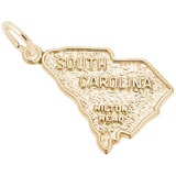 14K Gold Hilton Head, SC. Map Charm by Rembrandt Charms