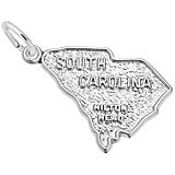 14K White Gold Hilton Head, SC. Map Charm by Rembrandt Charms