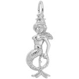 14K White Gold Mermaid Charm by Rembrandt Charms