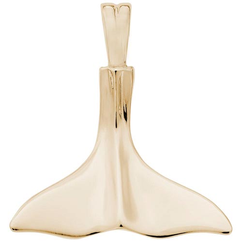 Gold Plate Orca Whale Tail Pendant by Rembrandt Charms Gold Plate Orca Whale Tail Pendant by Rembrandt Charms