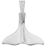 14K White Gold Orca Whale Tail Pendant by Rembrandt Charms