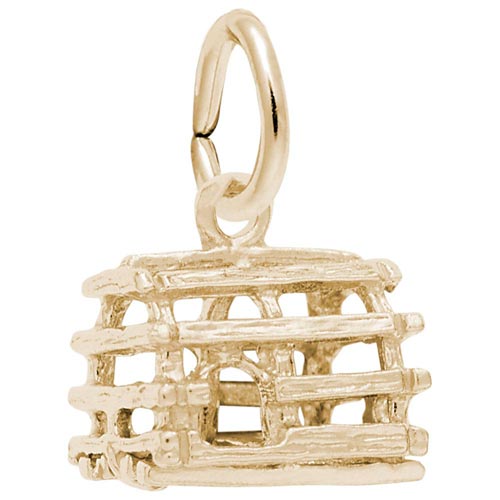 14K Gold Lobster Trap Accent Charm by Rembrandt Charms