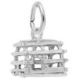 14K White Gold Lobster Trap Accent Charm by Rembrandt Charms