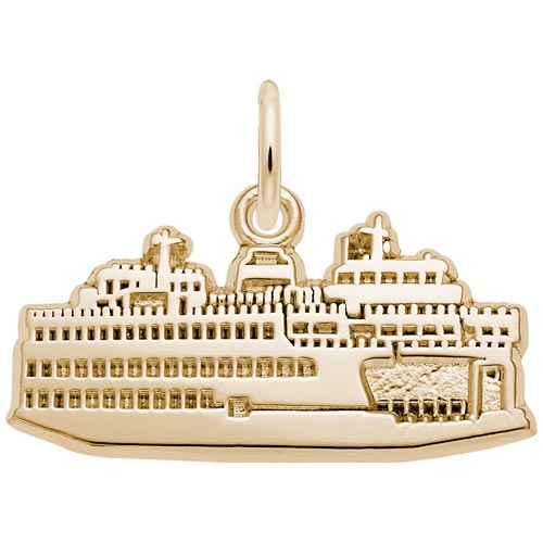 Gold Plate Washington State Ferry Charm by Rembrandt Charms