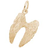 10K Gold Angel Wings Charm by Rembrandt Charms