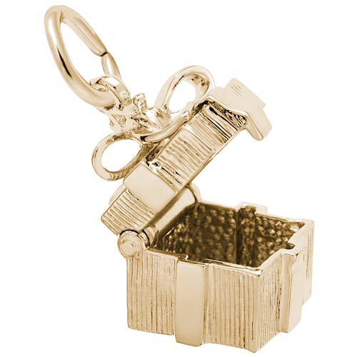 10K Gold Gift Box Charm by Rembrandt Charms 10K Gold Gift Box Charm by Rembrandt Charms