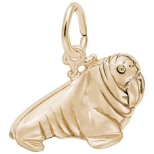 14K Gold Walrus Charm by Rembrandt Charms