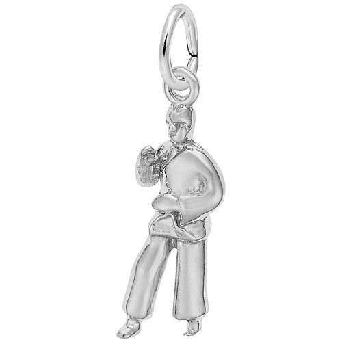 Sterling Silver Martial Arts Charm by Rembrandt Charms Sterling Silver Martial Arts Charm by Rembrandt Charms
