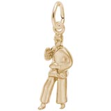 Gold Plated Martial Arts Charm by Rembrandt Charms
