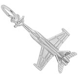 Sterling Silver Fighter Jet Charm by Rembrandt Charms