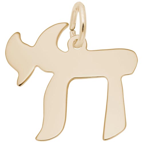Gold Plate Chai Charm by Rembrandt Charms Gold Plate Chai Charm by Rembrandt Charms