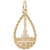 10K Gold Chicago Water Tower Charm by Rembrandt Charms
