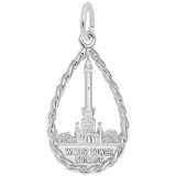 14K White Gold Chicago Water Tower Charm by Rembrandt Charms