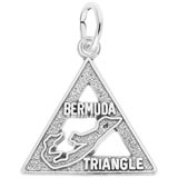 14K White Gold Bermuda Triangle Charm by Rembrandt Charms
