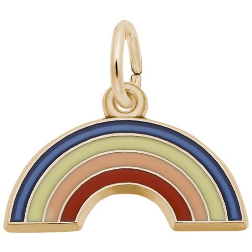 10K Gold Rainbow Charm by Rembrandt Charms 10K Gold Rainbow Charm by Rembrandt Charms