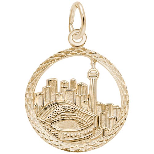 14K Gold Toronto Skyline Faceted Charm by Rembrandt Charms