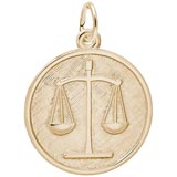 Gold Plated Scales of Justice Charm by Rembrandt Charms