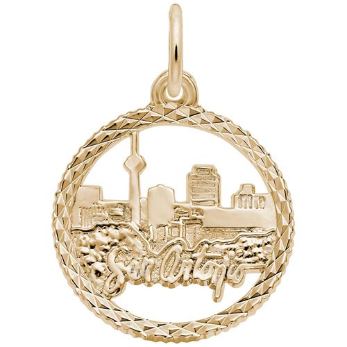 14K Gold San Antonio TX. Skyline Charm by Rembrandt Charms 14K Gold San Antonio TX. Skyline Charm by Rembrandt Charms