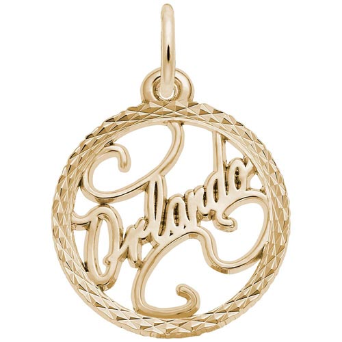 14K Gold Orlando Faceted Charm by Rembrandt Charms 14K Gold Orlando Faceted Charm by Rembrandt Charms