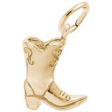10K Gold Cowboy Boot Charm by Rembrandt Charms