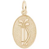 10K Gold Golf Clubs Charm by Rembrandt Charms