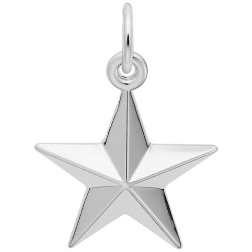 14K White Gold Star Charm by Rembrandt Charms 14K White Gold Star Charm by Rembrandt Charms