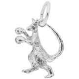 14K White Gold Boxing Kangaroo Charm by Rembrandt Charms