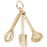14K Gold Cooking Utensils Charm by Rembrandt Charms
