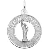 14K White Gold New York Charm by Rembrandt Charms
