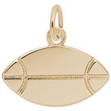 14K Gold Rugby Football Charm by Rembrandt Charms