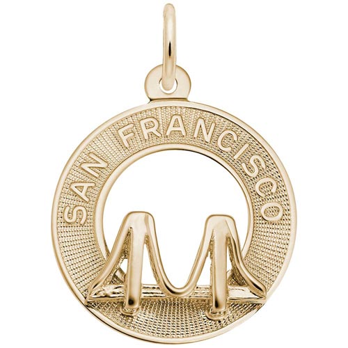 14K Gold San Francisco Bridge Ring Charm by Rembrandt Charms 14K Gold San Francisco Bridge Ring Charm by Rembrandt Charms