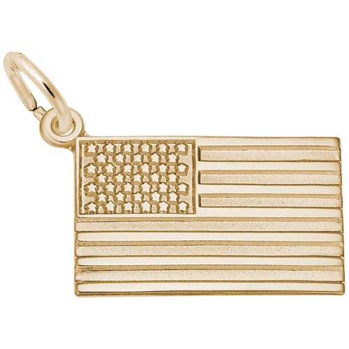 Gold Plated USA Flag Charm by Rembrandt Charms Gold Plated USA Flag Charm by Rembrandt Charms
