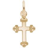 Gold Plate Medieval Cross Accent Charm by Rembrandt Charms