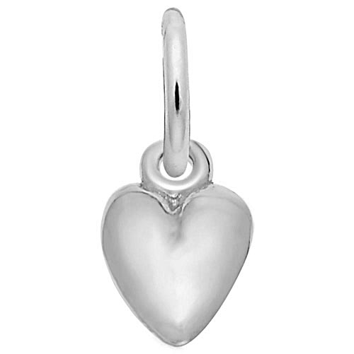 Sterling Silver Heart Accent Charm by Rembrandt Charms